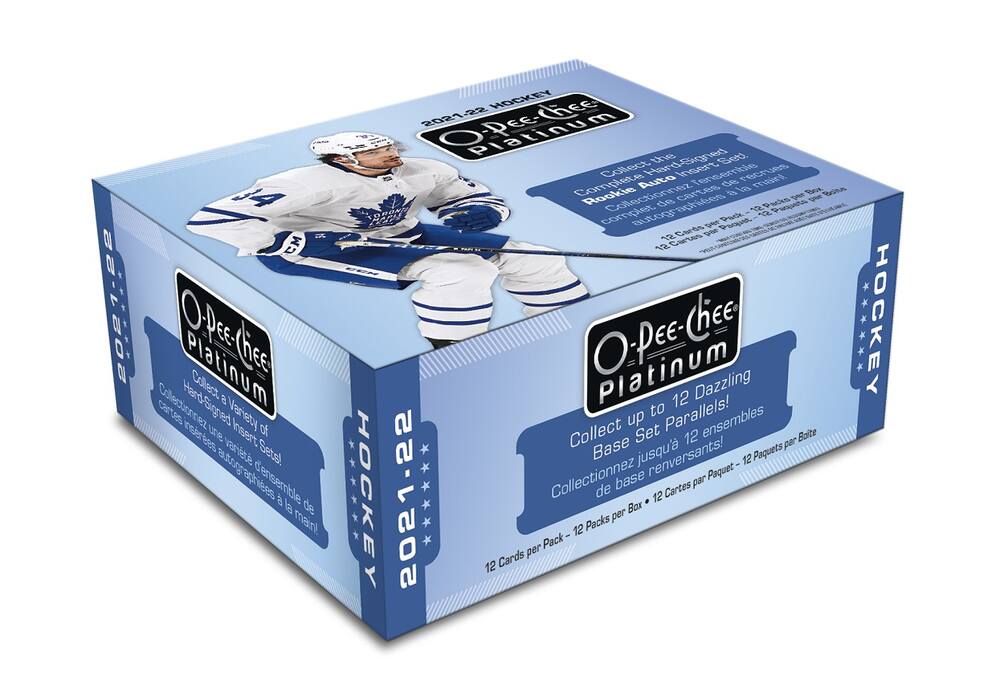 2021-22 Upper Deck O-Pee-Chee Platinum Hockey Hobby Box 8-Box CASE